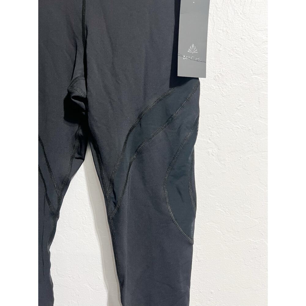 NWT MICHI Leggings Small Black Mesh Insert Cut Out Athletic Work Out - Picture 2 of 9